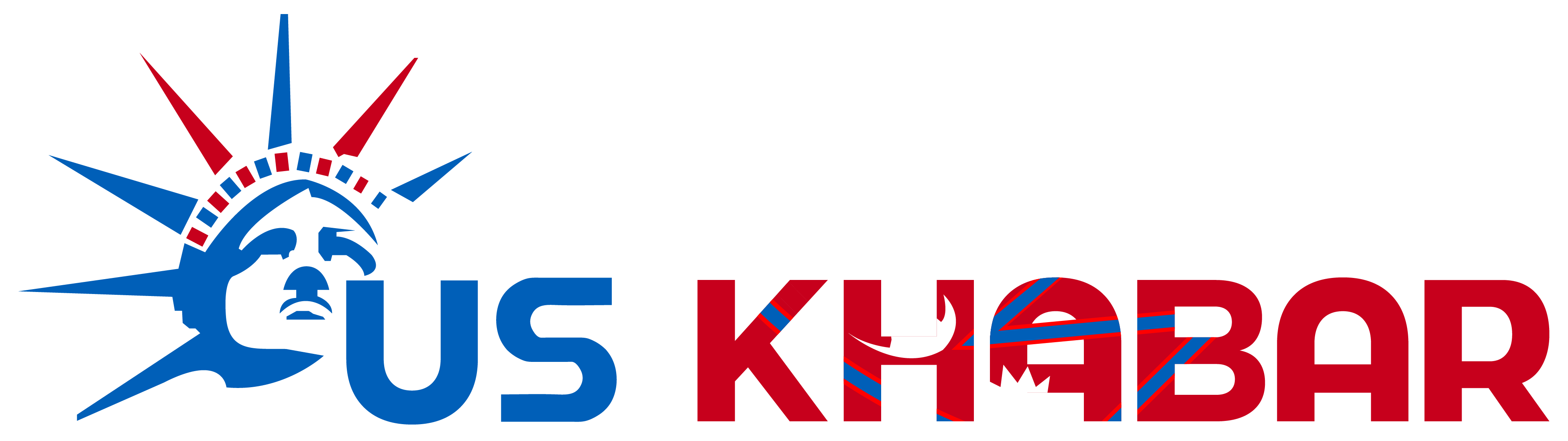 US Khabar – Statue of Liberty with US Khabar text in red and blue